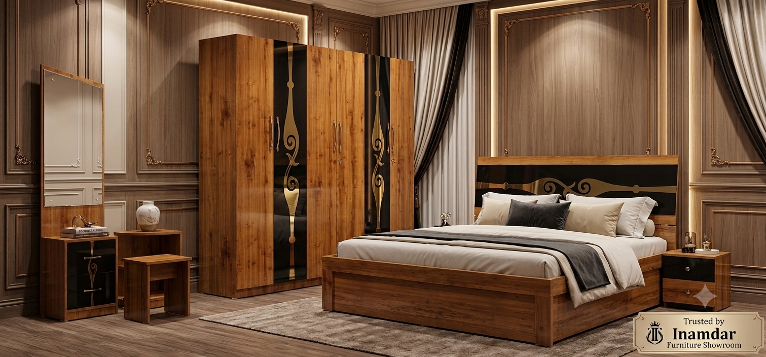 Raba high glossy bedroom set