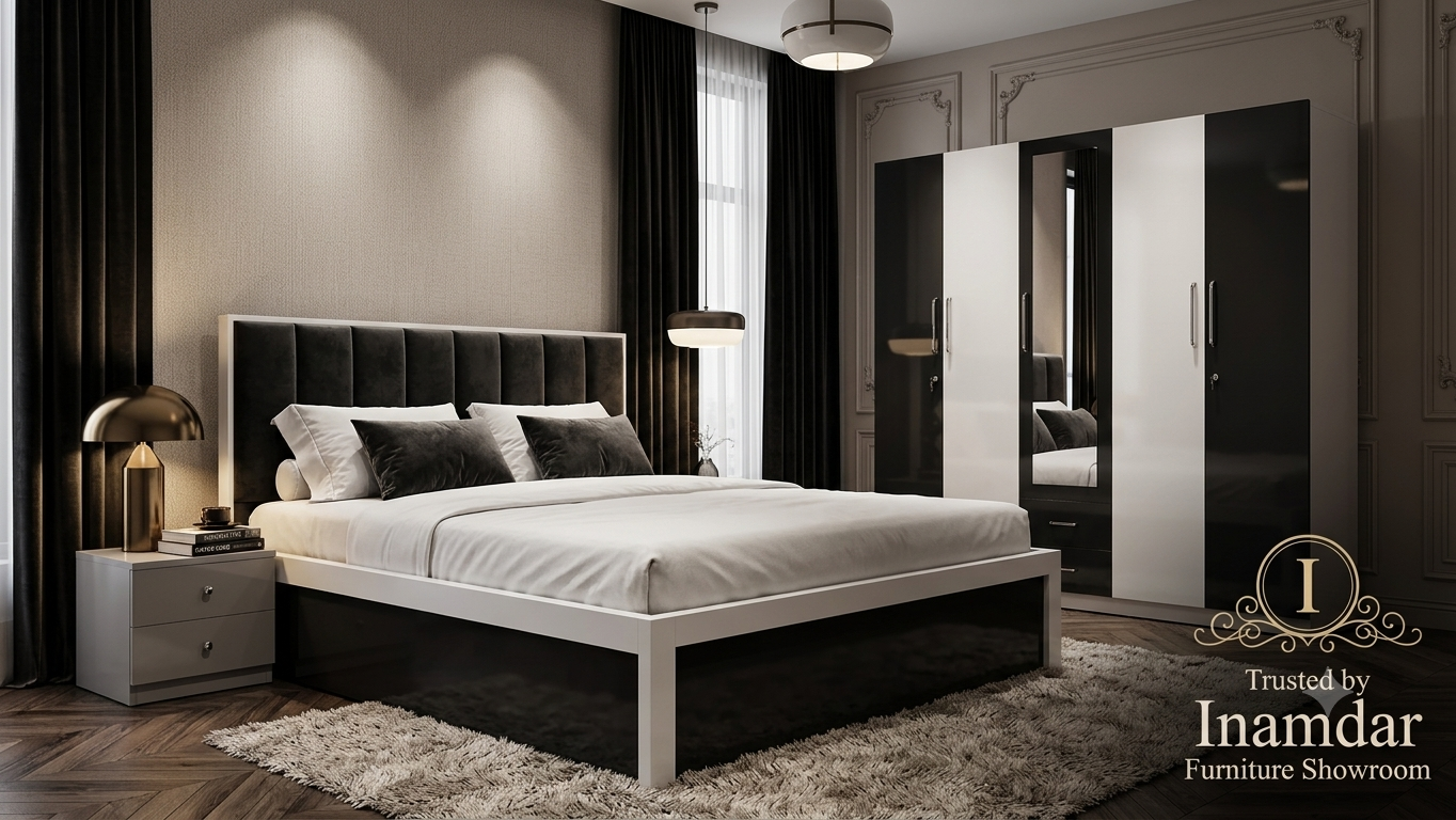bed room set glossy