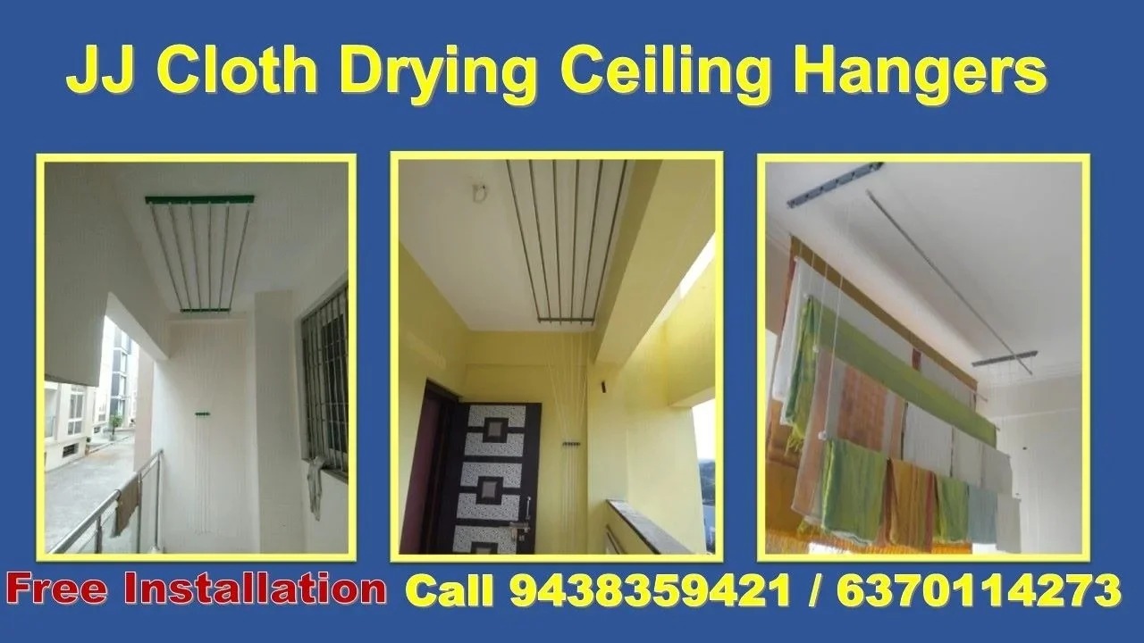 Cloth drying ceiling hangers