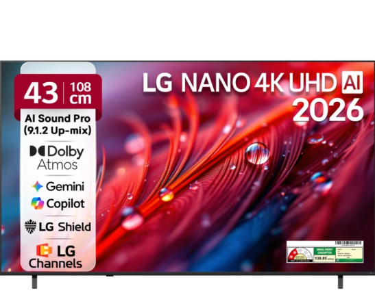 LG LED TV 108 cm (43 inch) Ultra HD (4K) LED Smart WebOS TV 2026 Edition