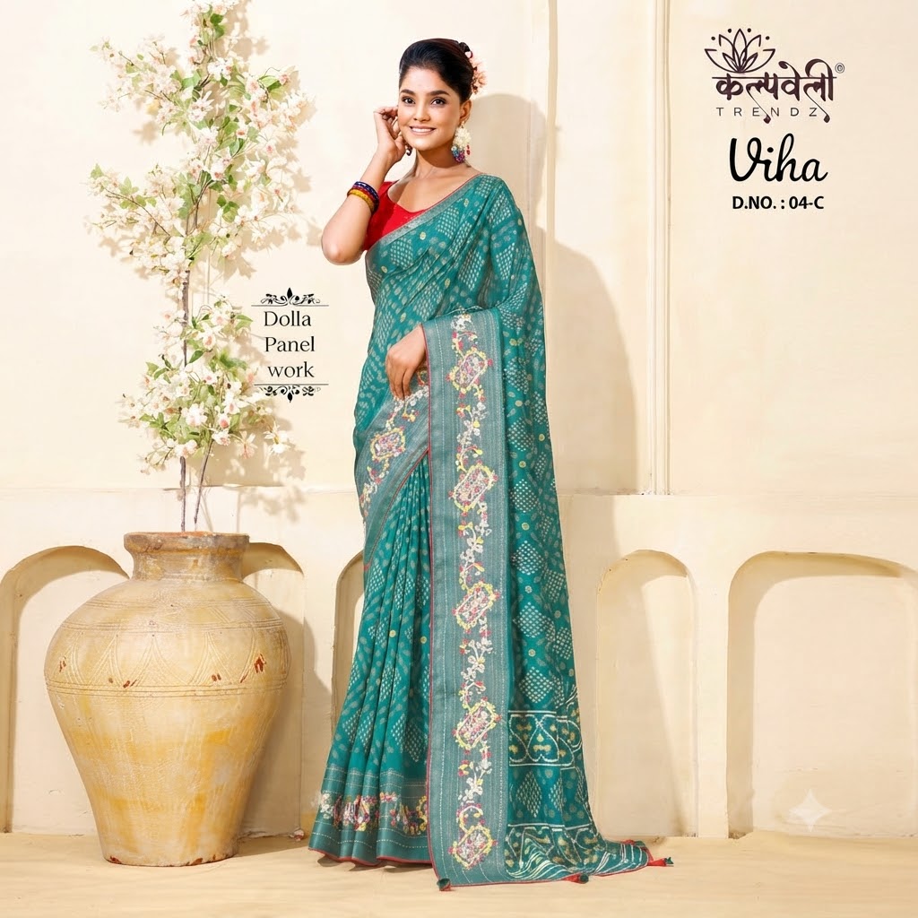 Kalpaveli Trendz Viha Dolla Panel Work Saree (D.No.: 04-C)