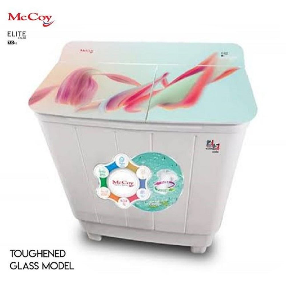 Semi Automatic Top Load 7kg McCOY Elite GFA70 Washing Machine, White (base)