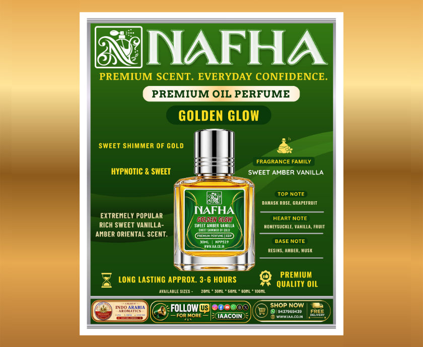 NAFHA – GOLDEN GLOW- PERFUME – 30ML