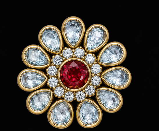 Round stone buti