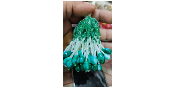 (100pieces)Handmade Beaded Pearl Latkan