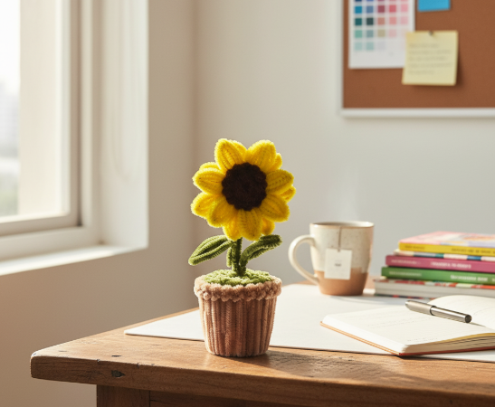 Pipe Cleaner Sun Flower Pot