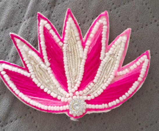 Lotus with glass beads