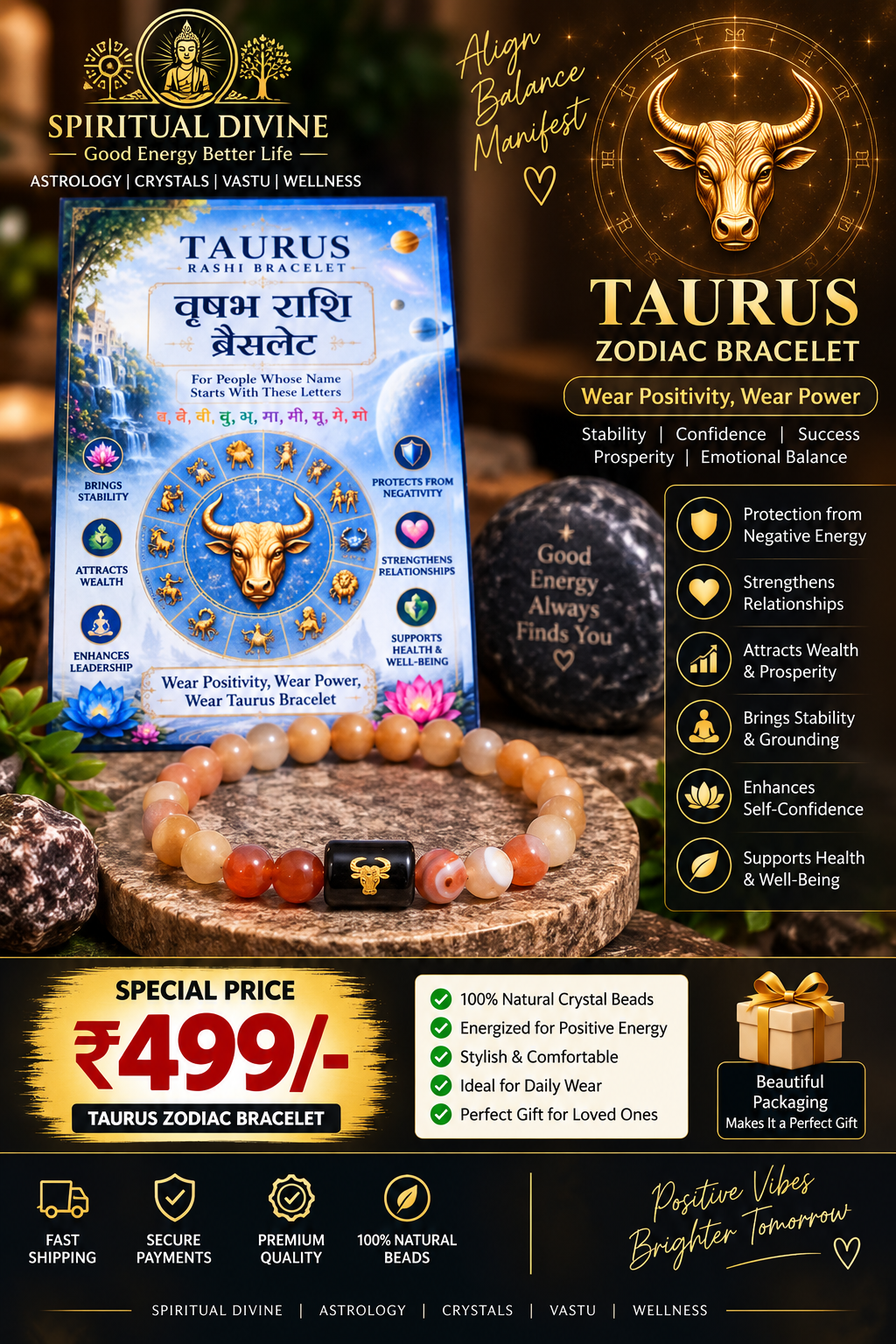 Taurus Zodiac Bracelet