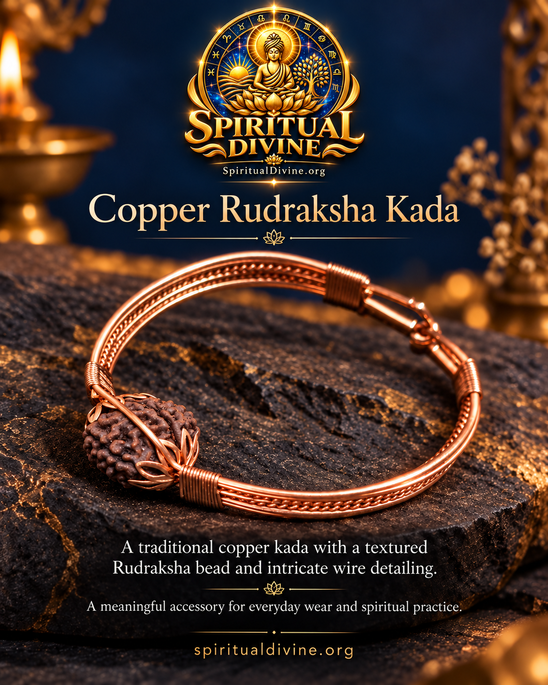 Coper Rudraksha Kada