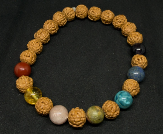 Rudraksha x Seven Chakra Bracelet - For Balance and Energy