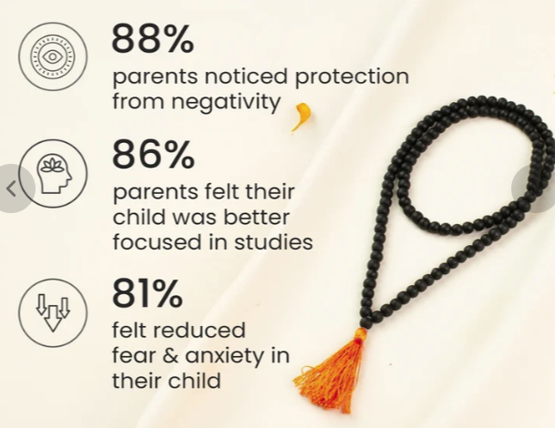 Karungali Malai 6mm for Kids (108+1 Beads) Original Ebony Wood (Govt. Certified)