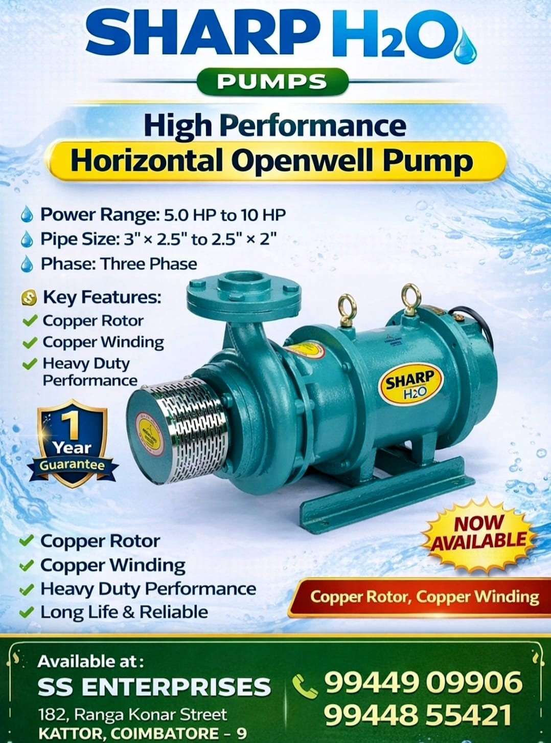 5.0 HP OPENWELL 2.5X2'"