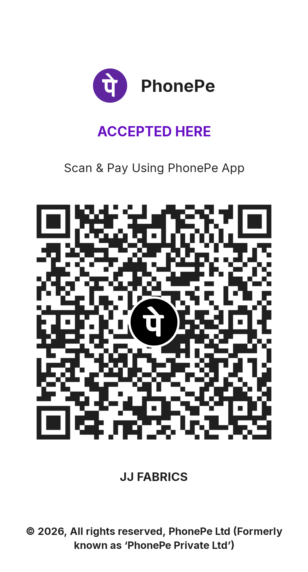 Payment QR code